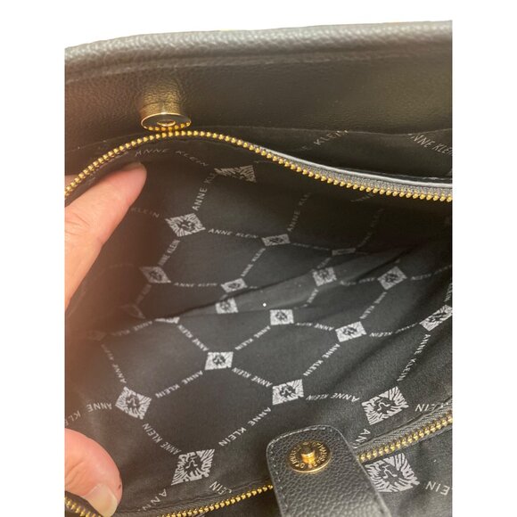 Ann Klein women’s black purse handbag shoulderbag Large SKU 1154 - Picture 7 of 13